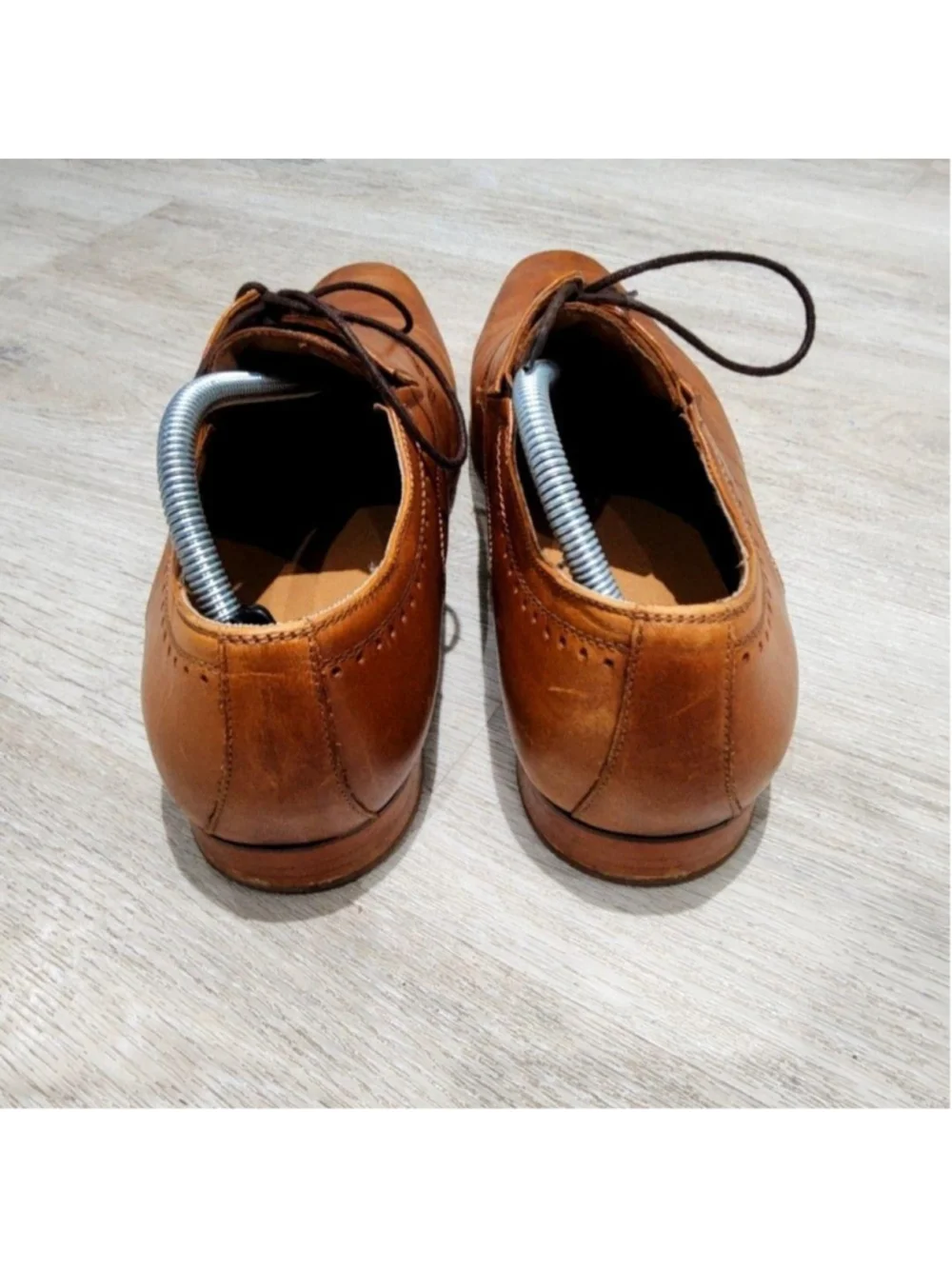 Aldo Shoes Mens 11 Brown Leather Derby Oxford Dress Pointed Toe Lace Up